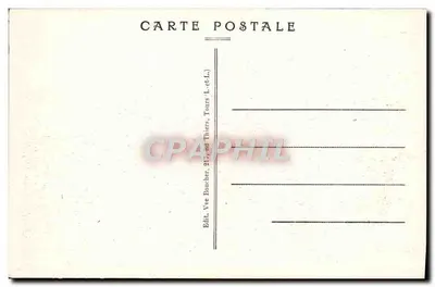 Zamek Chenonceaux (Loire-et-Cher) — Fronton na rzecze Cher — A. B. — Rewers