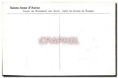 Krypta św. Anny z Auray — Krypta Pomnika Upamiętnienia Zmarłych — Ołtarz diecezji Vannes — Rewers