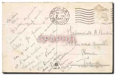 Rzym — Piramida Kajusza Cestiusza — wydawca A. Scrucchi, Mediolan 1943-XXI — Rewers