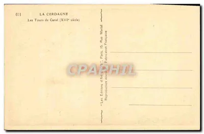 As Torres de Carol — XIIIº século — Les Éditions d'Art YAN, Paris — Verso