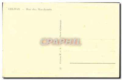 Colmar — Rue des Marchands — Edição F. d. V. — Verso