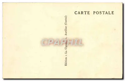 Os mais belos locais do Cantal — Vista tirada do Col de Cibreb — Puy Gricu (alt. 1694 m.), Roc de Lancèze, Col de Pertuis, Griounet — Edição « La Cigogne », Aurillat — Verso