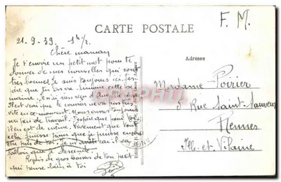Angers — Katedra — Wydawca R. Mauvieux, n° 239 — Rewers