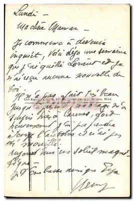 NICE - Donjon zamku — widok panoramiczny na miasto i morze — wydawca: Les Éditeurs MAR. 15, Skrzynka Imperatorki Rosyjskiej, NICE — numer serii 227 — Rewers