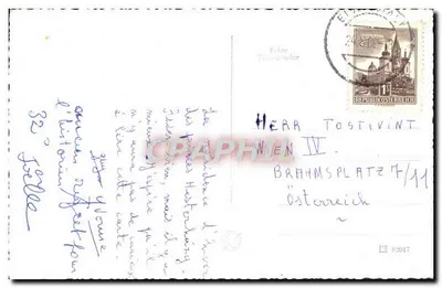 Eisenstadt — Zamek Esterházy — fotografie dziedziny i głównego budynku — wydawca Echte Photographie, nr 887 — Rewers