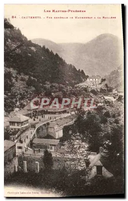 Cauterets — Vue générale de Maumouay à La Raillère — Phototypie Labauche Frères, Toulouse