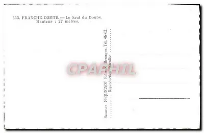 Le Saut du Doubs — Franche-Comté — Wysokość: 27 metrów — Wydawca: Péquignot — Rewers