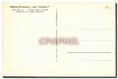 Dabo — Widok na Zamek i Kaplicę św. Léona — Arts Photographiques, Paryż-Strasburg — Rewers