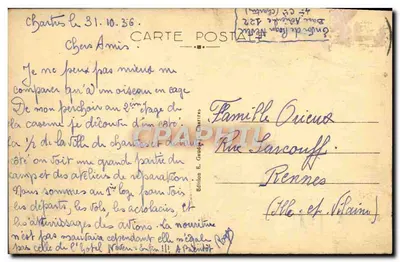 Chartres — Porte Guillaume — Wydawnictwo E. Gaudy — Rewers