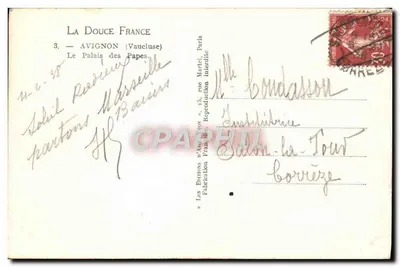 Avignon — O Palácio dos Papas — Yvon — Verso