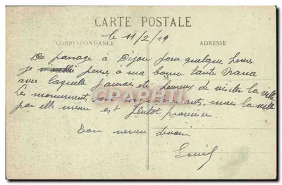Zegar Notre-Dame — Dijon — Jacquemart, L. wyd. nr 550 — Rewers