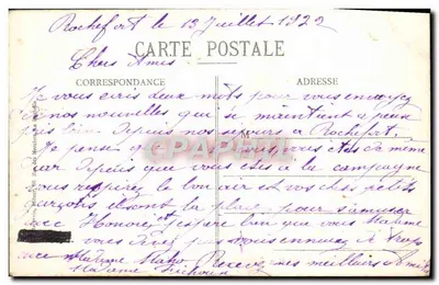 Rochefort - Jardín de la Prefectura Marítima — editor anónimo, n° 3604 — Reverso