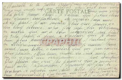 Marseille — Uitgaande post van de Joliette — C.M. — Achterkant