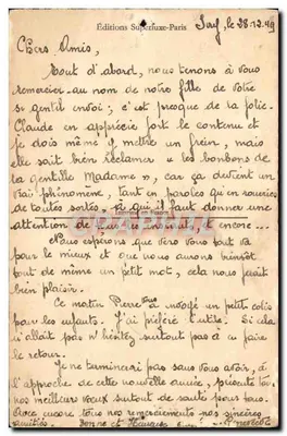 Menina diante de lareira — Natal — Luc André — Verso