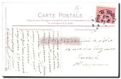 Parigi. Bois de Boulogne — Vista della passeggiata — Editore Raphael Tuck & Sons Ltd. n° 270 — Verso