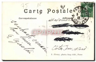 Paris — O Trocadéro e o Ponte — F. Fleury, Paris — Verso