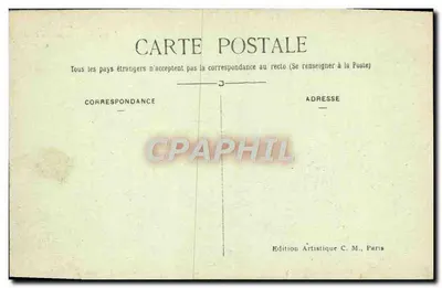 Paryż — Arc de Triomphe de l'Étoile — Wydawnictwo Artystyczne C. M. — Rewers