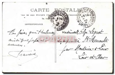 PARIS - A Sena no Pont-Royal — visão da Sena com o ponte e barcos — editor não visível, número de série não visível — Verso