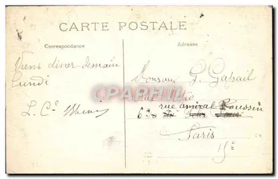 PARIS — Buttes Chaumont. Avenida rustica — J.H. — n° 757 — Verso
