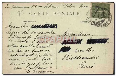 Paris (20e) — Igreja N.-D. da Cruz — J. H. — Verso