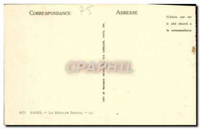 Le Moulin Rouge — Cine y escena — editor LL, n.º 75 — Reverso