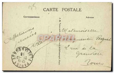 Place Vendôme — Kolumna Vendôme wzniesiona na cześć Wielkiej Armii przez Napoleona I — J. M. T., Paryż — Rewers