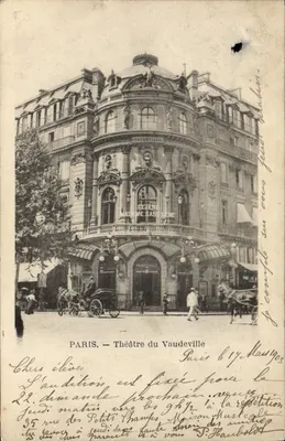 Paris — Teatro do Vaudeville — editor desconhecido, número de série não visível