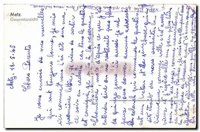 Metz — Vista general — editor Strasbourg-Schiltigheim, n° 10 T — Reverso