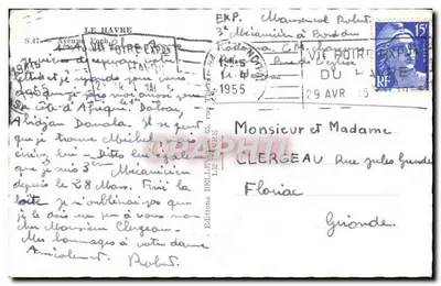 Ansicht der rue de la République in Le Havre — Verlag 'Editions Bellever' n° 547 — Rückseite