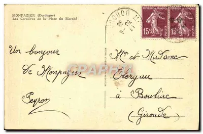 Monpazier (Dordogne) — As Cornières da Praça do Mercado — Héloïse Gravier & Jébier Macon — Verso