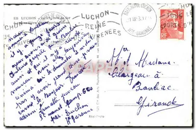 Kolej wąskotorowa Superbagnères — Luchon — Réal-Photo — Rewers