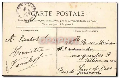 Bois de Boulogne — Autour du lac intérieur — éditeur A. V. Photo, L. N. A. Ch. — Verso