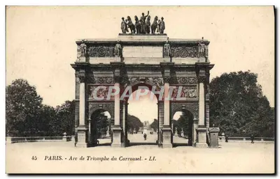 Paris - Arco do Triunfo do Carrousel — editor Levy & Neurdein, n° 45