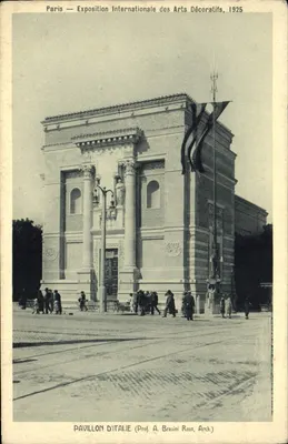 Paryż — Międzynarodowa Wystawa Sztuki Dekoracyjnej, 1925 — Pawiłon Włoch (Prof. A. Brasini Roux, Arch.)