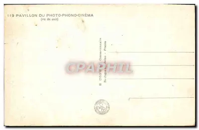 Pavillon Photo-Phono-Cinéma — Międzynarodowa Wystawa Paryż 1937 — H. CHIAPARINI, Bologna - Francja — Rewers