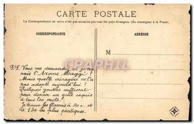 Old Paris — The Hotel La-Valette (Massillon School) — Mugget, Paris — Back
