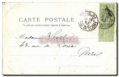 Grand Palais — Fasada główna — Wystawa Uniwersalna 1900 — Rewers