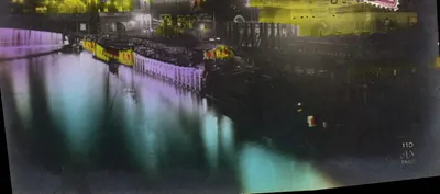 Widok nocny na port w Paryżu — wydawca A.N. n°110