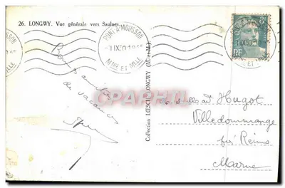 Longwy — Vista geral em direção a Saulnes — Pont-à-Mousson — Verso