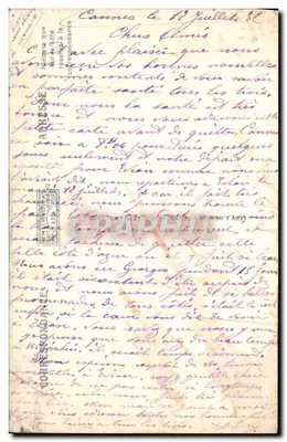 Stara pocztówka Monte Carlo Widok ogólny z Monako — Rewers