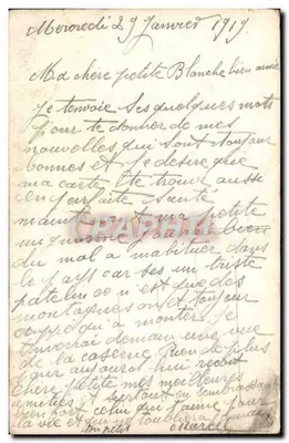 Soldado e mulher em abraço — 'Meus beijos mais carinhosos' — Mug 854 — Verso