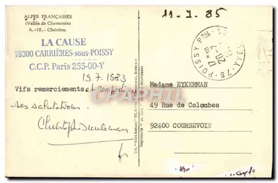 Dolina Chamonix — La Cause — Drukarnia « Je Suis » — Rewers