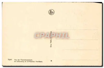 Ypres — Place Van den Peerenboom, Teatr i Katedra św. Martyna — NLS — Rewers