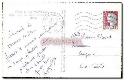 Arco di Trionfo del Carrousel — Parigi — Ed. d'Art à Guy, n° 3042 — Verso