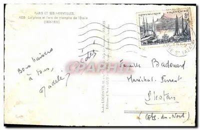 Paryż — Arc de Triomphe de l'Étoile — Éditions d'Art Guy — Rewers