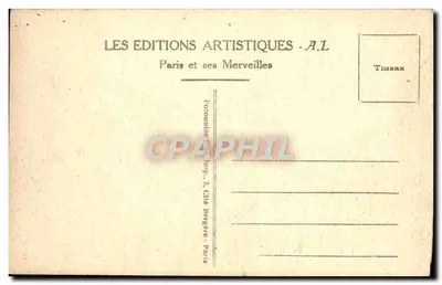 PARIS - Panorama sobre a Seine — A.L. — Edições Artísticas — Verso