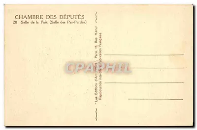 Sala Pokoju — Izba Deputowanych — Wydawca: Les Éditions d'Art "WGN" Paris — Rewers