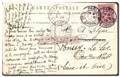 Rue de la Barre (Montmartre) — vista de la basílica del Sacré-Cœur — H. L. B30 — Reverso