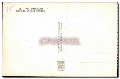 1937년 파리 국제 박람회 — 왼쪽 강둑에서 본 전망 — H. CHIPANT, Boulogne-sur-Seine — 뒷면