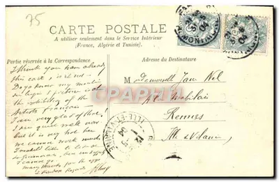 Paryż — Rue Soufflot i Panthéon — LL. — n° 165 — Rewers